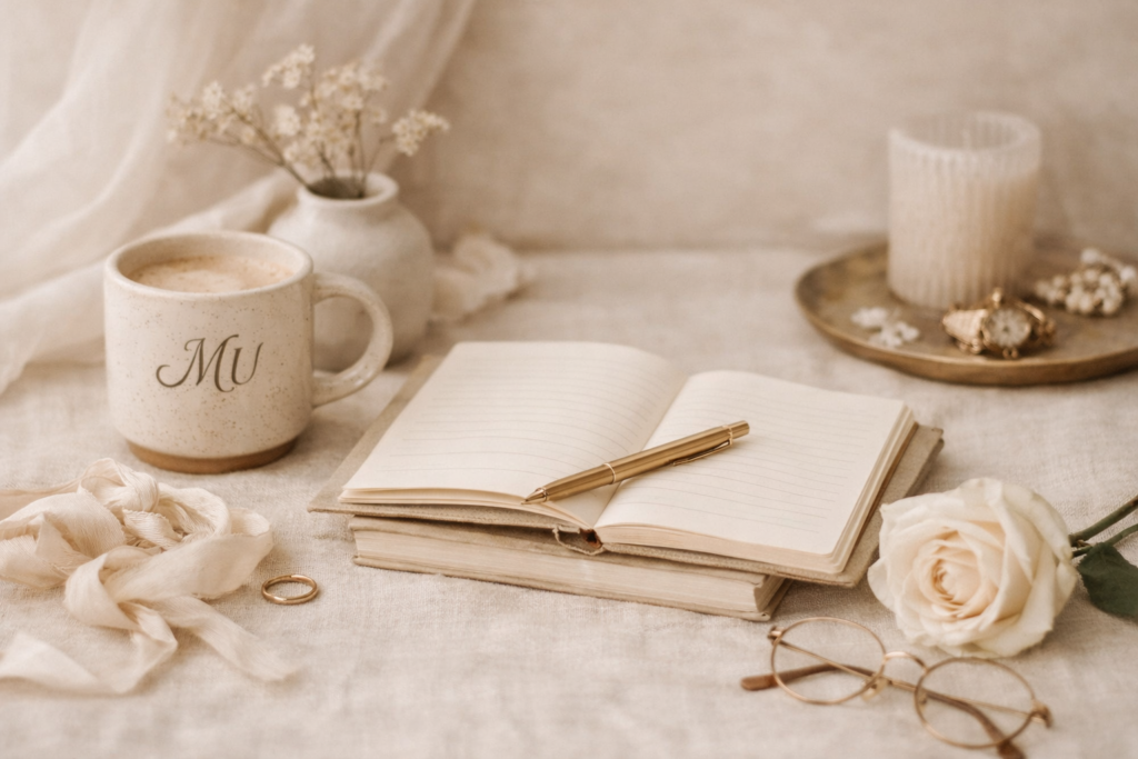 beige themed journal aesthetic